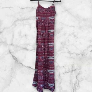 American Eagle Bohemian Red Spaghetti Strap Dress